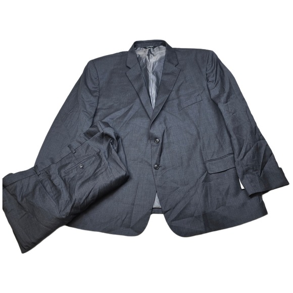 JoS. A. Bank Gray Suit Mens 58R 2 Piece Pants 53x24 Gray Wool Tailored Fit‎ NEW